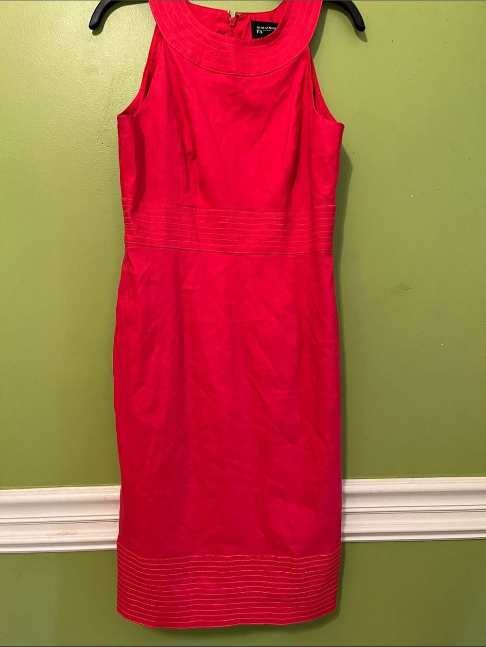 Adrianna Papell Linen Blend Retro Dress